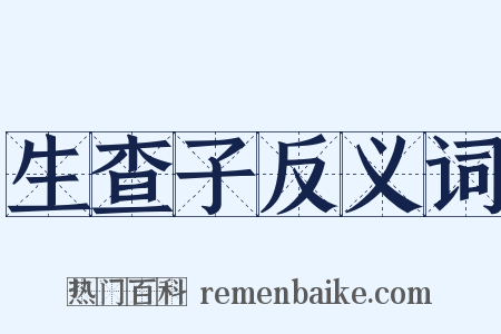 生查子反义词是什么意思的图片